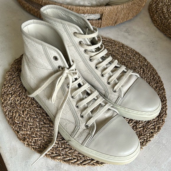 GUCCI MONOGRAM HIGHTOP SNEAKERS - Picture 1 of 6